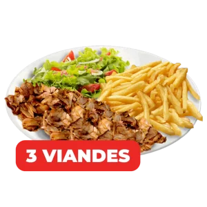 Assiette 3 viandes Kebab Land's